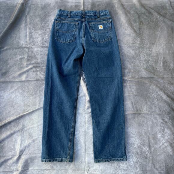 Men's Carhartt FR Flame Resistant Dark Wash Denim Work Blue Jeans Sz 32 x 32 - Picture 1 of 8